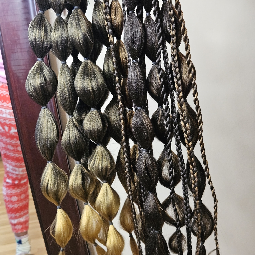 Handmade Braided Hair Extension in Brown and Blonde - Picture 8 of 13